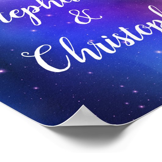 Poster Nebula violette Art céleste Mariage spatial (Coin)
