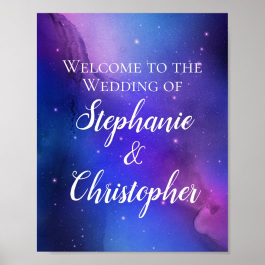 Poster Nebula violette Art céleste Mariage spatial (Devant)
