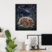 Poster Nébuleuse de Faon de Cerf Art de la mousse étoilée (Bureau à domicile)