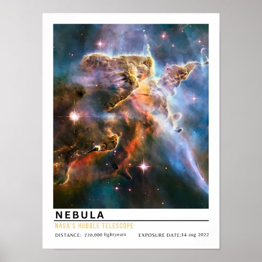 Poster Nébuleuse de galaxie Éducation spatiale (Devant)
