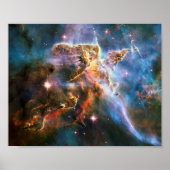 Poster nébuleuse de galaxie spatiale. Les étoiles de l'un (Devant)