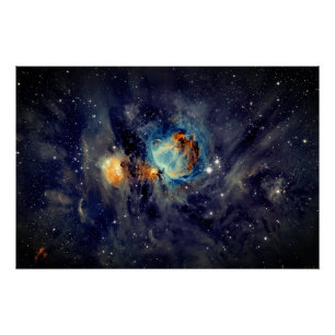 Poster Nébuleuse de la galaxie de l'espace céleste
