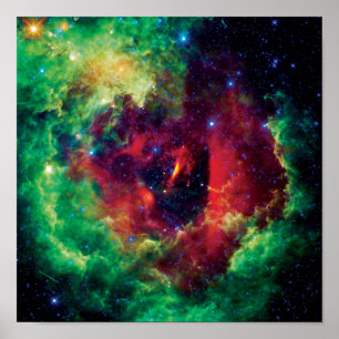 Poster Nébuleuse de la Rosette photo spatiale NASA