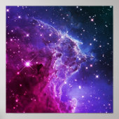 Poster Nébuleuse de la tête de singe ombrée violet hipste (Devant)