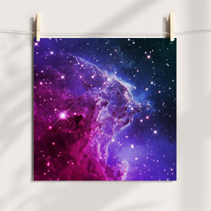Poster Nébuleuse de la tête de singe ombrée violet hipste