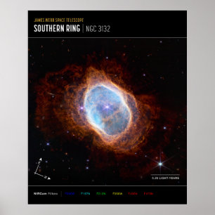 Poster Nébuleuse de l'Anneau austral Télescope spatial Ja