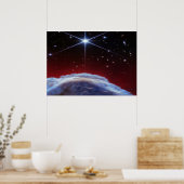 Poster Nébuleuse de l'espace profond et cosmos en éruptio (Cuisine)