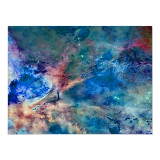Poster Nébuleuse d'Eta Carinae bleu amélioré (Devant)