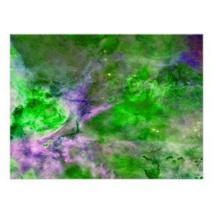 Poster Nébuleuse d'Eta Carinae vert renforcé