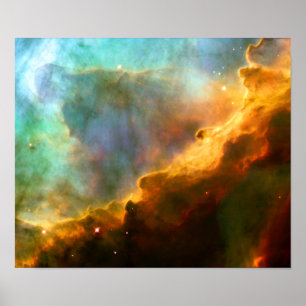 Poster Nébuleuse d'Omega/cygne (télescope de Hubble)