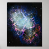 Poster Nébuleuse du Crabe arc-en-ciel 8x10 (Devant)
