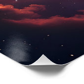 Poster Nébuleuse Galaxie Multicolore Vibrante (Coin)