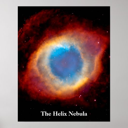 Poster Nébuleuse planétaire de l'Hélix NGC 7293 - L'Œil d (Devant)