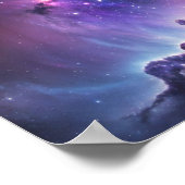 Poster Nébuleuse violette avec étoiles (Coin)