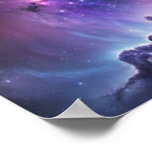 Poster Nébuleuse violette avec étoiles (Coin)