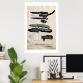 Poster Nécessités, Couteaux Fixes À Lame (Bureau à domicile)