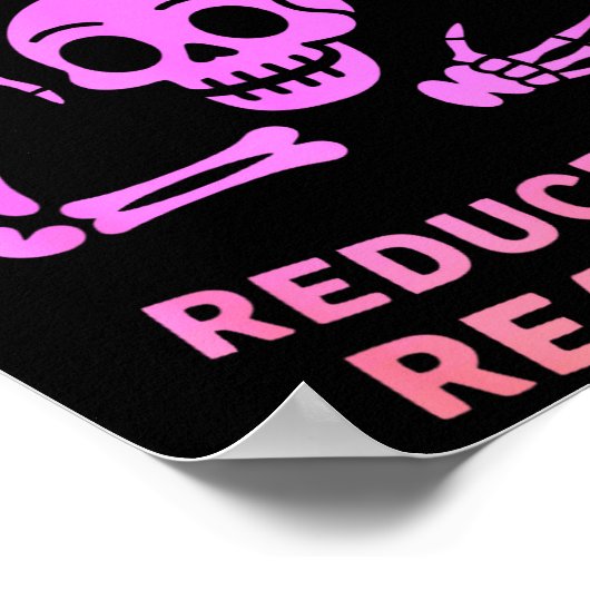 Poster Necromancy Reduce Reuse Reanimate Skeleton Design (Coin)