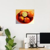 Poster Nectarines et chaux (Bureau à domicile)