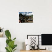 Poster Nedoceratops rugissant en cours d'exécution - rend (Bureau à domicile)