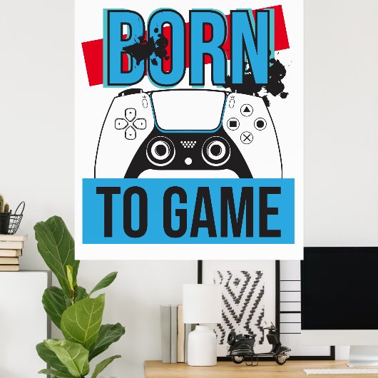 POSTER NÉE AU JEU AVEC MA CONSOLE (Bureau à domicile)