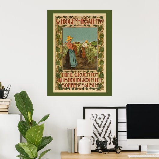Poster Néerlandais beaux légumes époques publicité (Bureau à domicile)