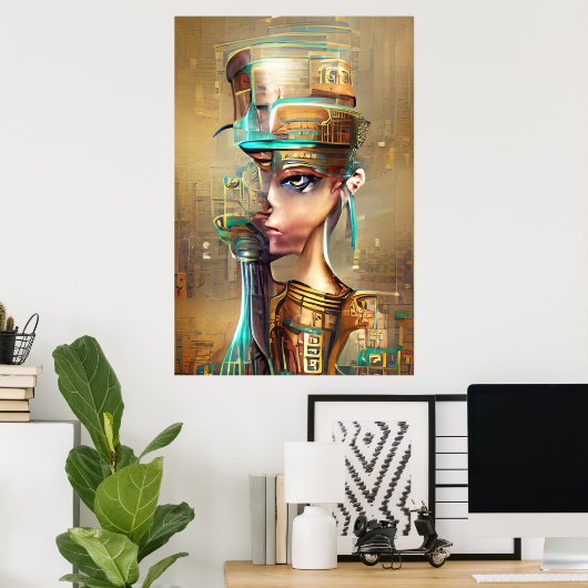 Poster Néfertiti (Bureau à domicile)