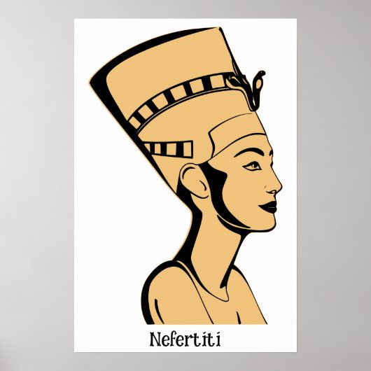 Poster Nefertiti Bust portrait reine égyptienne (Devant)