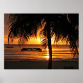 Poster Negril, coucher de soleil de Jamaïque (Devant)