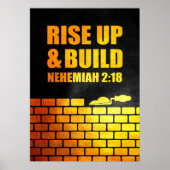 Poster Néhémie 2:18 Verse de la Bible (Devant)
