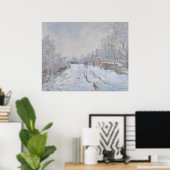 Poster Neige à Argenteuil (par Claude Monet) (Bureau à domicile)