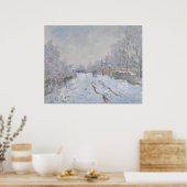Poster Neige à Argenteuil (par Claude Monet) (Cuisine)