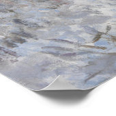 Poster Neige à Argenteuil (par Claude Monet) (Coin)