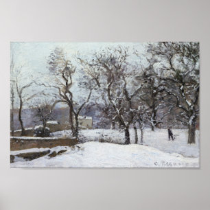 Poster Neige à Louveciennes (1870) par Camille Pissarro