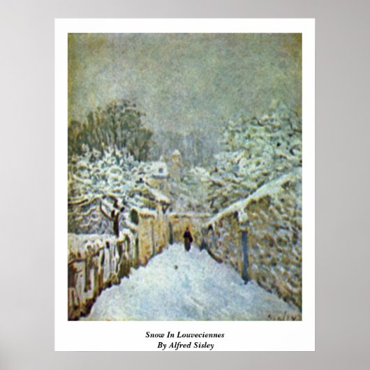 Poster Neige À Louveciennes Par Alfred Sisley (Devant)