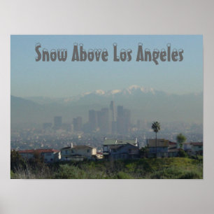 Poster Neige au-dessus de Los Angeles