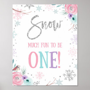 Poster Neige beaucoup amusant pour être un premier annive