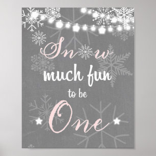 Poster Neige beaucoup de plaisir d'être un premier signe