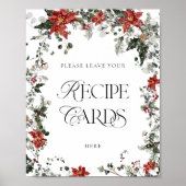 Poster Neige dans l'amour hiver Laissez votre carte de re (Devant)