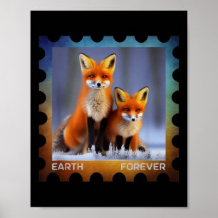 Poster Neige de la Terre pour une protection De l'environ