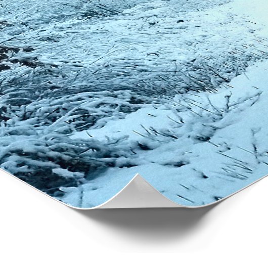 Poster Neige de Noël sur les voies ferrées (Coin)