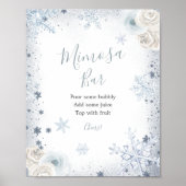 Poster Neige d'hiver dans l'amour Snowflake Douche Mimosa (Devant)