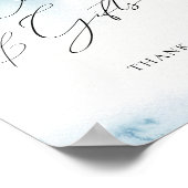 Poster Neige en amour Bleu Fête des mariées Cartes et Cad (Coin)