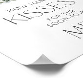 Poster Neige en amour Fête des mariées Combien de baisers (Coin)