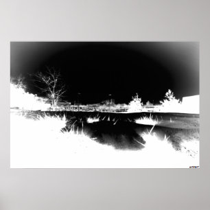 Poster Neige fondue - négatif