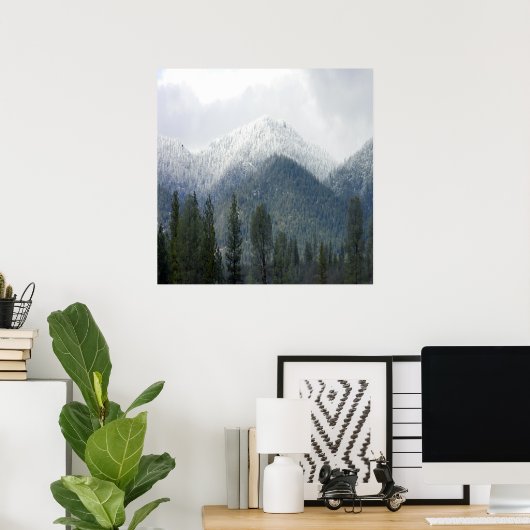 Poster Neige fraîche en poudre..... (Bureau à domicile)