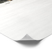 Poster Neige fraîche sur grange rouge (Coin)