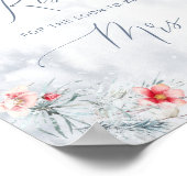 Poster Neige hivernale Combien de baisers jeu de douche n (Coin)