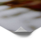 Poster Neige sur feuilles rouges (Coin)