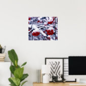 Poster Neige sur les Berries Européennes de Cendres de Mo (Bureau à domicile)