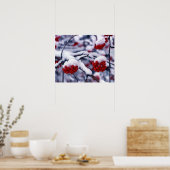 Poster Neige sur les Berries Européennes de Cendres de Mo (Cuisine)